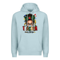 Teacher Life Afro Messy Bun Premium Hoodie | Teevron