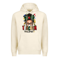 Tofu teacher life afro messy bun Premium Hoodie - texasbilliewilder