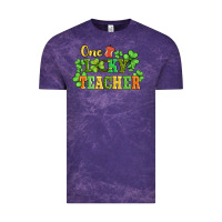 Cloud Purple one lucky teacher Vintage Tee - AdoDesignShop