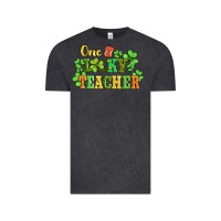 Vintage Black one lucky teacher Vintage Tee - AdoDesignShop