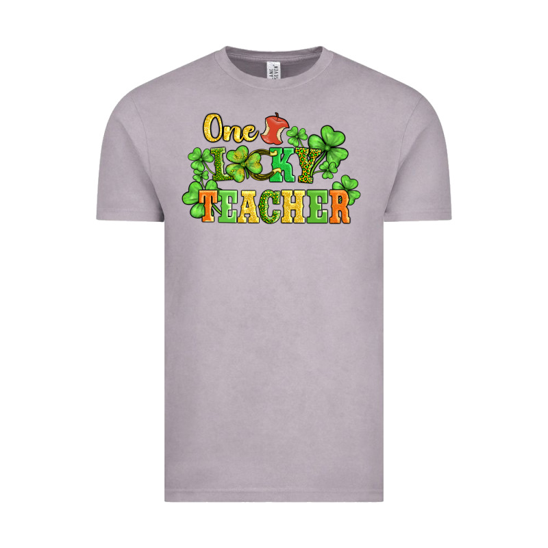 One Lucky Teacher Vintage Tee by AdoDesignShop | Teevron