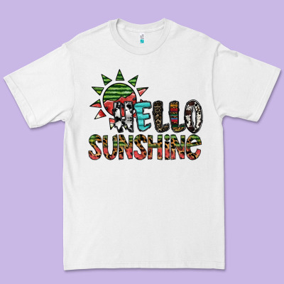 Hello Sunshine Premium Tee Designed By Sublimationcraftshop