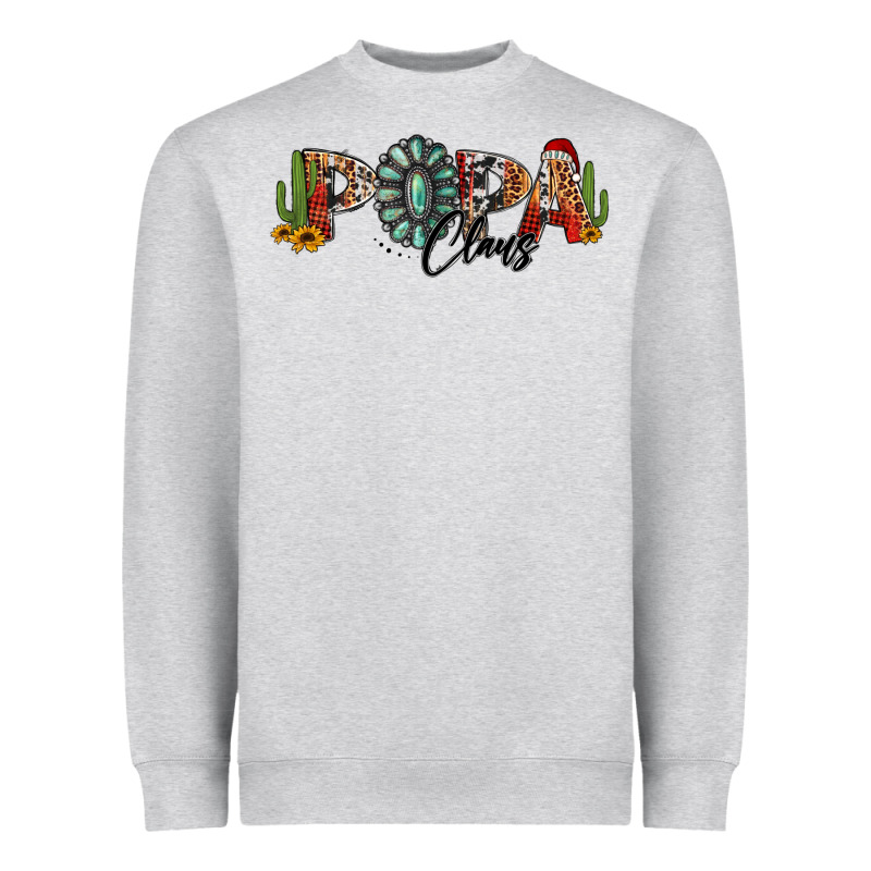 Western Christmas Papa Claus Sunflowers And Cactus Heavyweight Sweatshirt by Jasminsmagicworld | Teevron