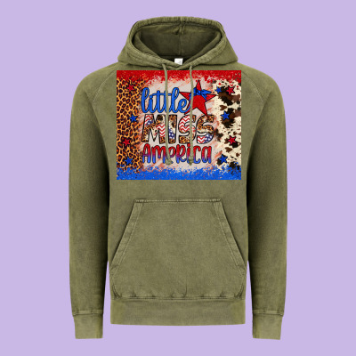 Little Miss America Vintage Hoodie Designed By Artiststas