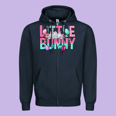 Little Bunny Easter Zipper Hoodie Designed By Bundleandbundleshop