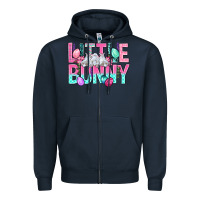 Navy Little Bunny Easter Zipper Hoodie - BundleAndBundleShop