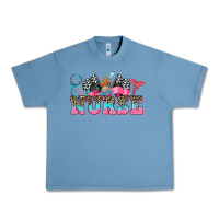 Pebble Blue nurse with race and  equipment Urban Heavy Tee - AdoDesignShop