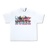 White nurse with race and  equipment Urban Heavy Tee - AdoDesignShop