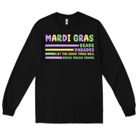 Black mardi gras beads Long Sleeve Tee - MaliasSmallBusiness