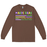 Chestnut mardi gras beads Long Sleeve Tee - MaliasSmallBusiness