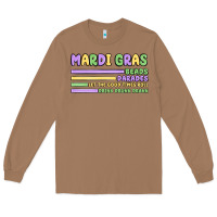Toasted Coconut mardi gras beads Long Sleeve Tee - MaliasSmallBusiness