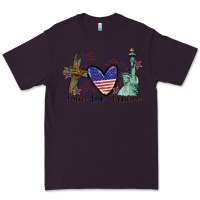 Plum Faith love Freedom 4th of july Premium Tee - CowGirlArtShop