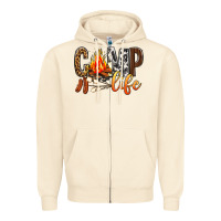 Sandshell Camp Life Zipper Hoodie - BundleAndBundleShop