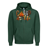 Sports Green Camp Life Zipper Hoodie - BundleAndBundleShop