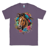 Lavender quarter horse floral Classic Tee - LillyAllenDesigns