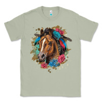 Matcha quarter horse floral Classic Tee - LillyAllenDesigns