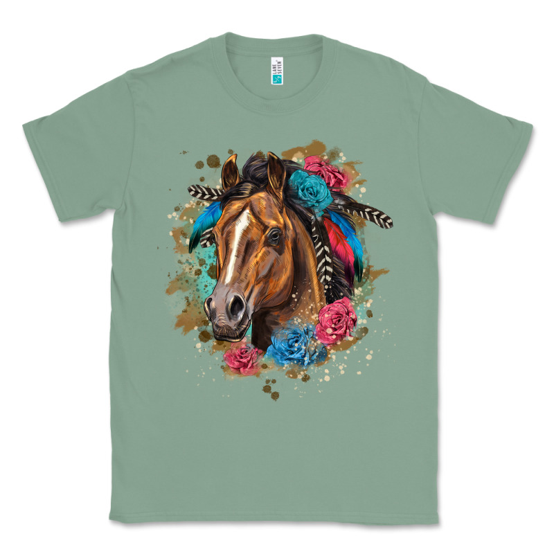 Quarter Horse Floral Classic Tee by LillyAllenDesigns | Teevron