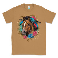 Toasted Coconut quarter horse floral Classic Tee - LillyAllenDesigns