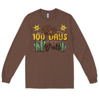 Chestnut 100 days y'all Long Sleeve Tee - MaliasSmallBusiness
