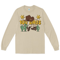 Mushroom 100 days y'all Long Sleeve Tee - MaliasSmallBusiness