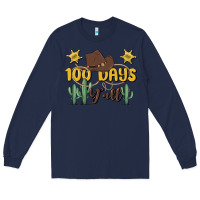 Navy 100 days y'all Long Sleeve Tee - MaliasSmallBusiness