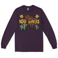Plum 100 days y'all Long Sleeve Tee - MaliasSmallBusiness