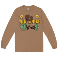 Toasted Coconut 100 days y'all Long Sleeve Tee - MaliasSmallBusiness