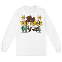 White 100 days y'all Long Sleeve Tee - MaliasSmallBusiness