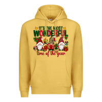 Antique Gold It's the most wonderful time of the year Premium Hoodie - NancyCooperArtShop