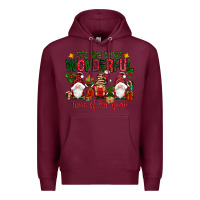 Burgundy It's the most wonderful time of the year Premium Hoodie - NancyCooperArtShop