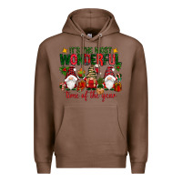 Chestnut It's the most wonderful time of the year Premium Hoodie - NancyCooperArtShop