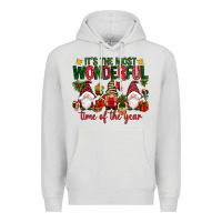 Dove Grey It's the most wonderful time of the year Premium Hoodie - NancyCooperArtShop