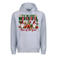 Heather Grey It's the most wonderful time of the year Premium Hoodie - NancyCooperArtShop