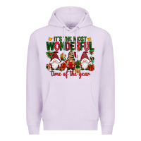 Lilac It's the most wonderful time of the year Premium Hoodie - NancyCooperArtShop