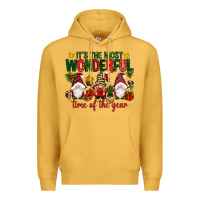 Mustard It's the most wonderful time of the year Premium Hoodie - NancyCooperArtShop