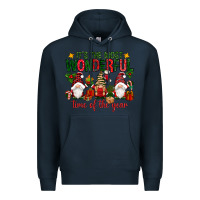 Navy It's the most wonderful time of the year Premium Hoodie - NancyCooperArtShop