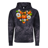 Cloud Black pumpkin and daisies Vintage Hoodie - AdoDesignShop