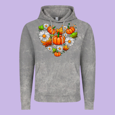 Pumpkin And Daisies Vintage Hoodie Designed By Adodesignshop