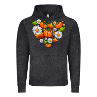 Vintage Black pumpkin and daisies Vintage Hoodie - AdoDesignShop