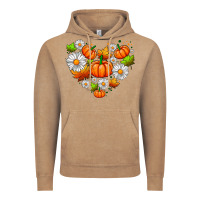 Vintage Coffee pumpkin and daisies Vintage Hoodie - AdoDesignShop