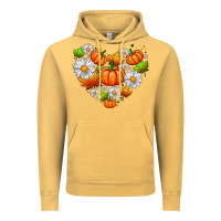 Vintage Mustard pumpkin and daisies Vintage Hoodie - AdoDesignShop