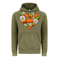 Vintage Olive pumpkin and daisies Vintage Hoodie - AdoDesignShop