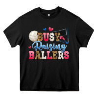 Black busy raising ballers volleyball Heavy Core Tee - Zillion Design Studio