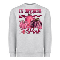 Heather Grey In october we wear pink Heavyweight Sweatshirt - NancyCooperArtShop
