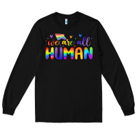 Black we are all human Long Sleeve Tee - MaliasSmallBusiness