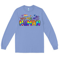 Colony Blue we are all human Long Sleeve Tee - MaliasSmallBusiness