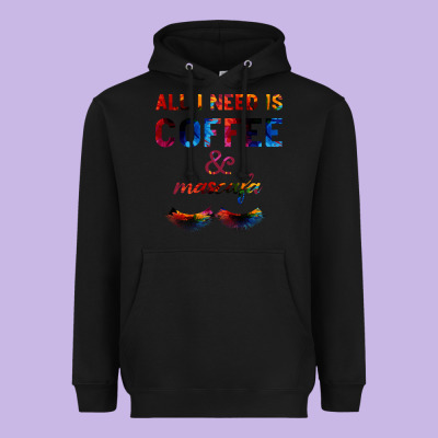 All I Need Is Coffee And Mascara Heavyweight Hoodie Designed By Bettercallsaul