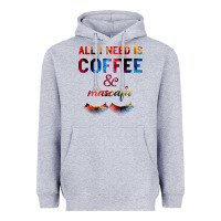 Heather Grey All I Need Is Coffee And Mascara Heavyweight Hoodie - Bettercallsaul