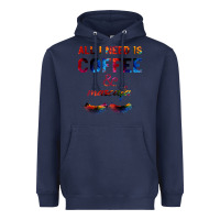Navy All I Need Is Coffee And Mascara Heavyweight Hoodie - Bettercallsaul