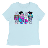 Baby Blue hippopotamus coffee cups Ladies Tee - Zillion Design Studio
